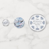 Personalisierter Confetti, 60 Jahre alt, Diamant Konfetti (Rückseiten)