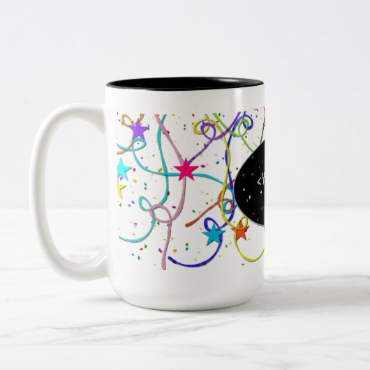 Personalisierter Confetti und Zweifarbige Tasse (Links)