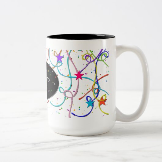 Personalisierter Confetti und Zweifarbige Tasse (Rechts)