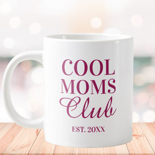 Personalisierter Cool Mom Club Zitat Muttertag Jumbo-Tasse