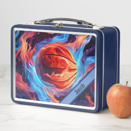 Personalisierter Cooler Basketballname Metall Brotdose