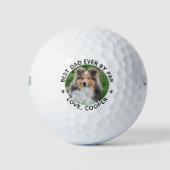 Personalisierter Cooler Hund Foto Moderner Golfer Golfball (Vorderseite)