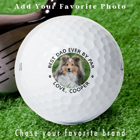 Personalisierter Cooler Hund Foto Moderner Golfer Golfball