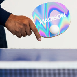 Personalisierter Cooler Niedlicher Name Holographi Tischtennis Schläger