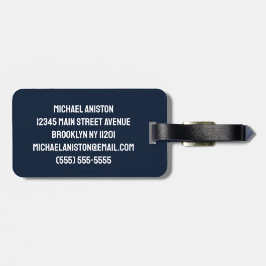 Personalisierter Cooler Raketenschiff - Weltraum u Gepäckanhänger (Rückseite horizontal)