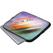 Personalisierter Cooler rustikaler Lila Blauer Ora Laptopschutzhülle (Vorne Knopf)