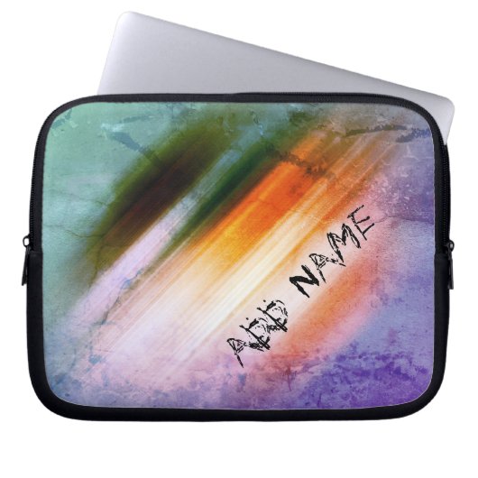 Personalisierter Cooler rustikaler Lila Blauer Ora Laptopschutzhülle (Vorderseite)
