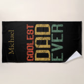 Personalisierter Cooler Vater je Geschenk für Vate Strandtuch (Vorderseite)