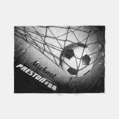 Personalisierter cooler Vintager Grunge-Fußball im Fleecedecke (Vorderseite (Horizontal))