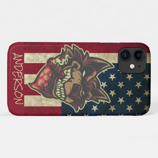 Personalisierter Cooler Wolf Case-Mate iPhone Hülle (Rückseite (Horizontal))