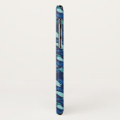 Personalisierter COOLSTER Navy-Allover-Pinguin Case-Mate iPhone Hülle (Hinten/Links)