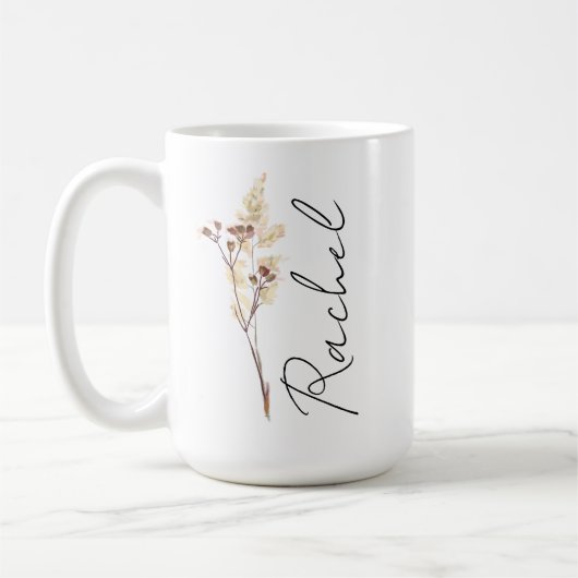 Personalisierter Coquette Birth Blume Tasse, Custo Kaffeetasse (Links)
