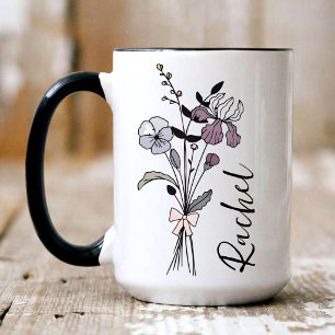 Personalisierter Coquette-Geburtsblumen-Becher, To Tasse