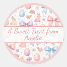 Personalisierter Coquette-Hase und rosa Oster-Schl