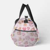 Personalisierter Coquette-Teddybär Rosa Ästhetik Duffle Bag (Rechts)