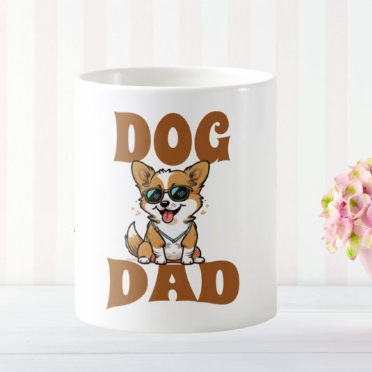 Personalisierter Corgi Dog Vater Benutzerdefiniert Kaffeetasse