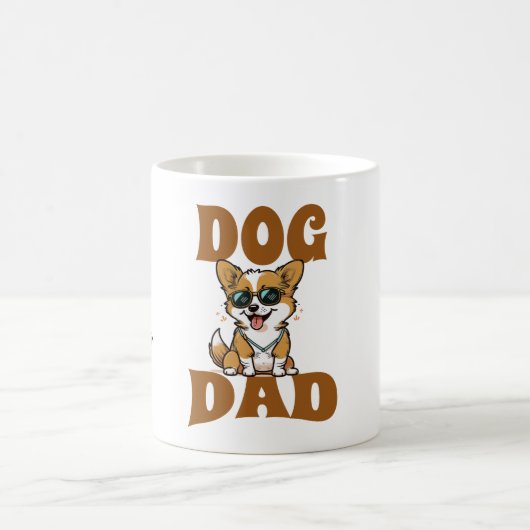 Personalisierter Corgi Dog Vater Benutzerdefiniert Kaffeetasse (Mittel)