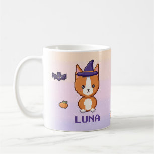 Personalisierter Corgi-Halloween-Becher Kaffeetasse
