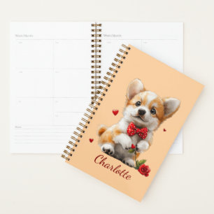 Personalisierter Corgi-Planer mit individuellem Na Planer