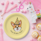 Personalisierter Corgi Theme Kindertag Pappteller (Party)