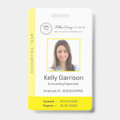 Personalisierter Corporate Modern Employee ID QR C Ausweis (Vorderseite)
