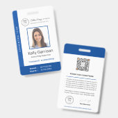 Personalisierter Corporate Modern Employee ID QR C Ausweis (Front & Back)