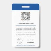 Personalisierter Corporate Modern Employee ID QR C Ausweis (Back)