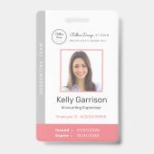 Personalisierter Corporate Modern Employee ID QR C Ausweis (Vorderseite)