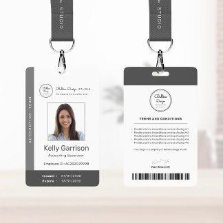 Personalisierter Corporate Modern Employee ID-Stri Ausweis