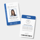 Personalisierter Corporate Modern Employee ID-Stri Ausweis (Vorder- & Rückseite)
