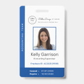 Personalisierter Corporate Modern Employee ID-Stri Ausweis (Vorderseite)