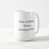 Personalisierter Cosmos Name Botanische Blumen Kaffeetasse (VorderseiteRechts)