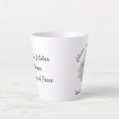 Personalisierter Cosmos Name Botanische Blumen Milchtasse (Vorderseite)