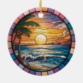 Personalisierter Costa Rica-Ornament, Zentralameri Keramik Ornament (Hinten)