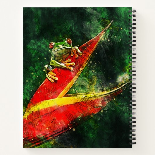 Personalisierter Costa Rica Tree Frog Abstrakt Notizblock (Rückseite)