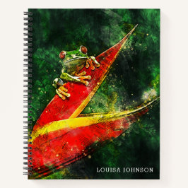 Personalisierter Costa Rica Tree Frog Abstrakt Notizblock