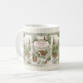 Personalisierter Cottagecore-Froschgarten  Kaffeetasse (Vorderseite Links)
