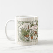 Personalisierter Cottagecore-Froschgarten  Kaffeetasse (Links)