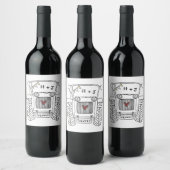 Personalisierter Country Wedding Traktor Weinetikett (Flaschen)