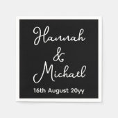 Personalisierter Coupé-Service Hochzeitsempfang Serviette (Vorderseite)