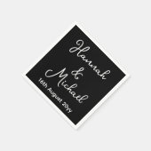 Personalisierter Coupé-Service Hochzeitsempfang Serviette (Ecke)