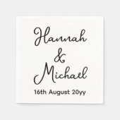 Personalisierter Coupé-Service Hochzeitsempfang Serviette (Vorderseite)
