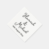 Personalisierter Coupé-Service Hochzeitsempfang Serviette (Ecke)