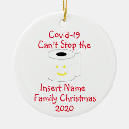 Personalisierter Covid-19 kann Weihnachten nicht a Keramik Ornament