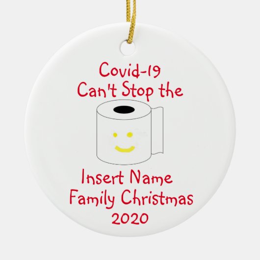 Personalisierter Covid-19 kann Weihnachten nicht a Keramik Ornament (Vorne)