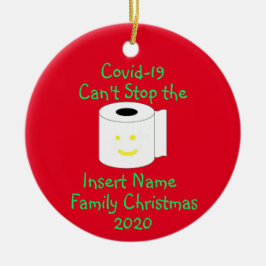 Personalisierter Covid-19 kann Weihnachten nicht a Keramik Ornament