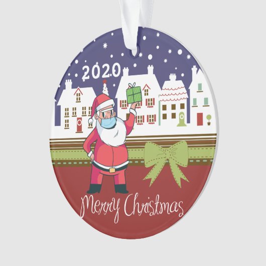 Personalisierter COVID Weihnachtsbaum Funny indivi Ornament (Vorderseite)