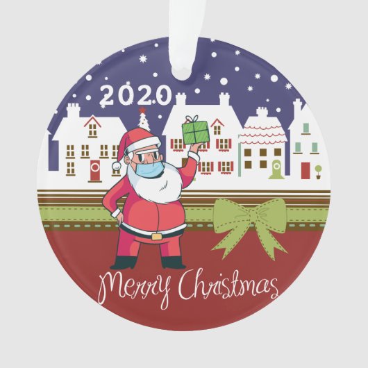 Personalisierter COVID Weihnachtsbaum Funny indivi Ornament (Vorderseite)