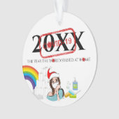 Personalisierter Covid Weihnachtsbaum Ornament (Vorderseite)