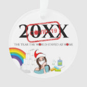Personalisierter Covid Weihnachtsbaum Ornament (Vorderseite)